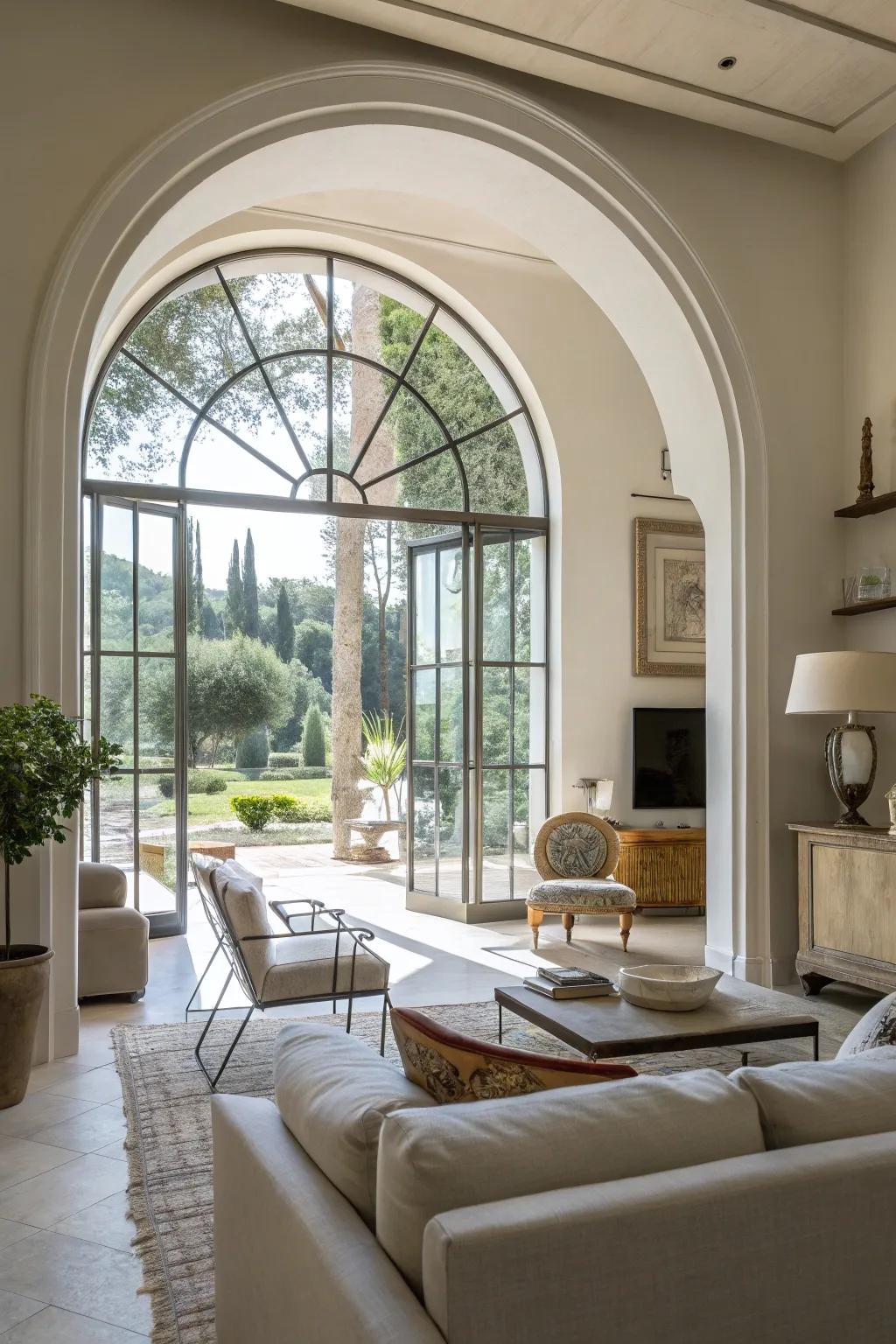 Distinct frame shapes enrich decor with architectural attention.