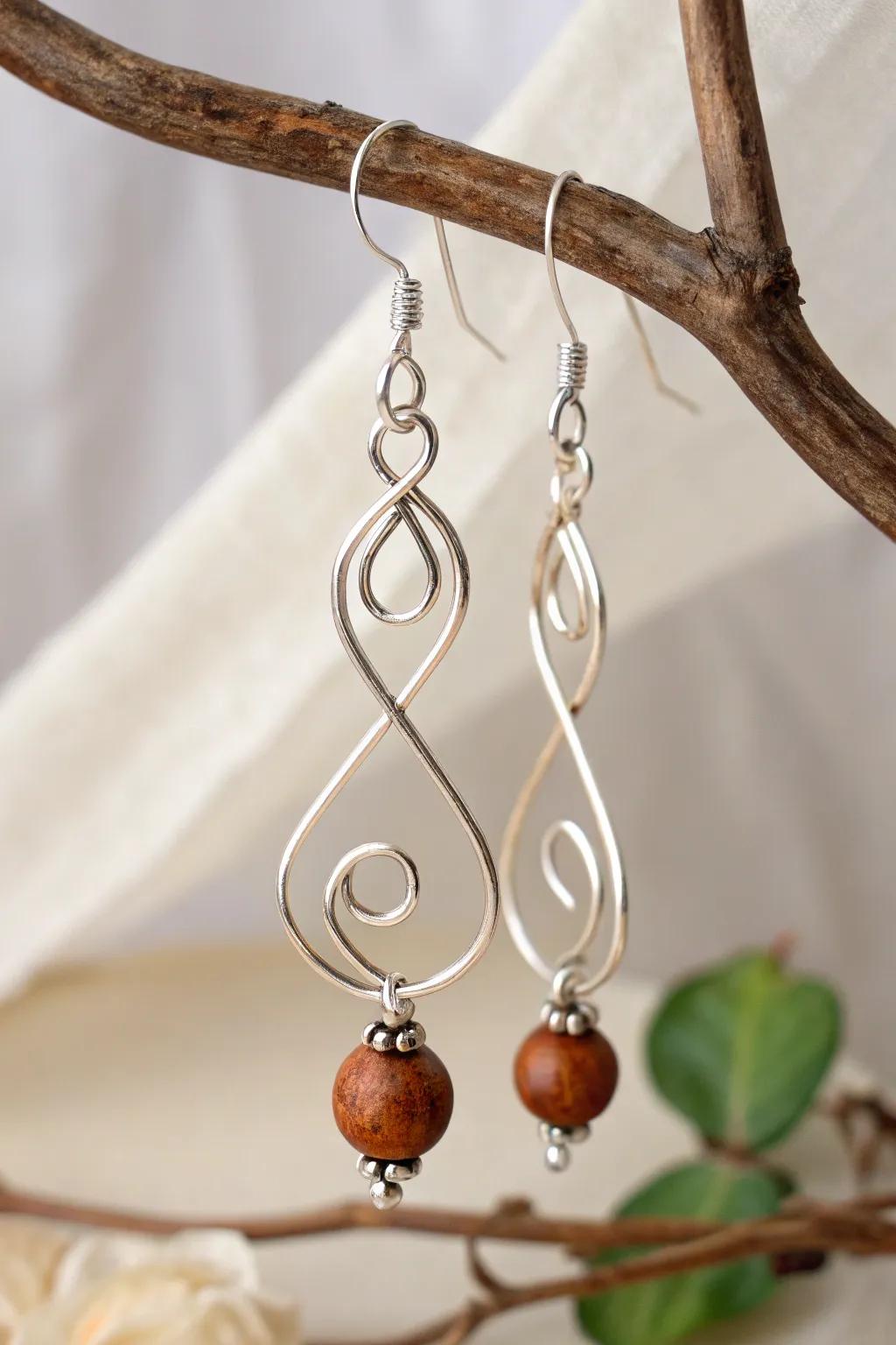 Uncover the elegance of simplicity through conceptual wire artistry earrings, where skill meets inventiveness.