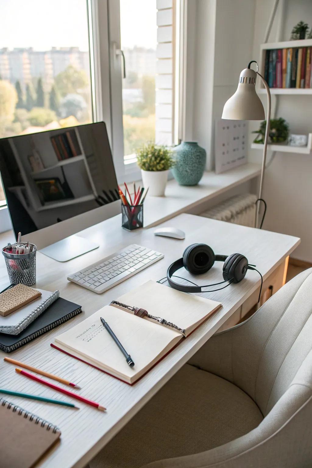 A functional layout keeps everything you need right at your fingertips.