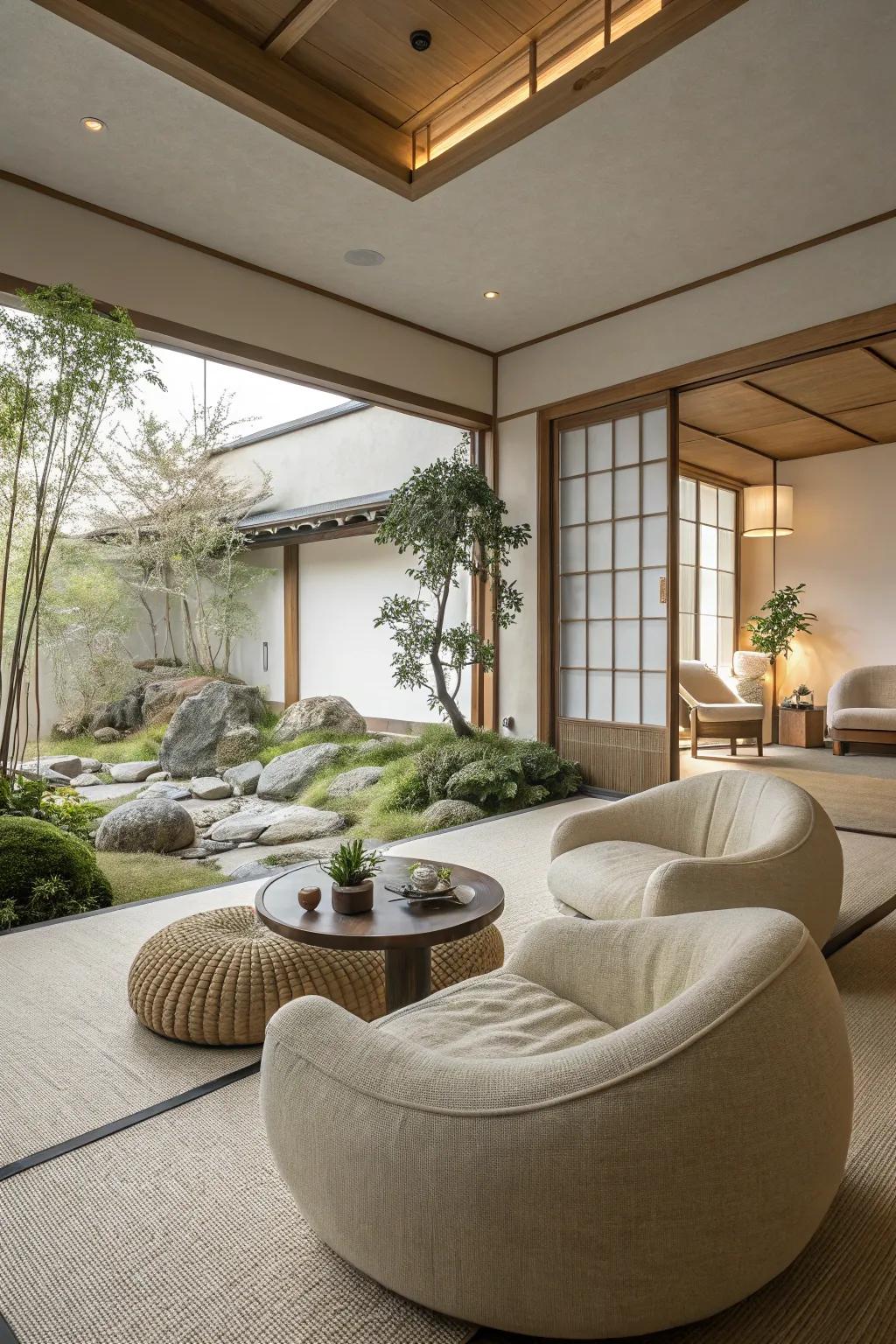 Rounded, organic shapes promote flow and harmony.