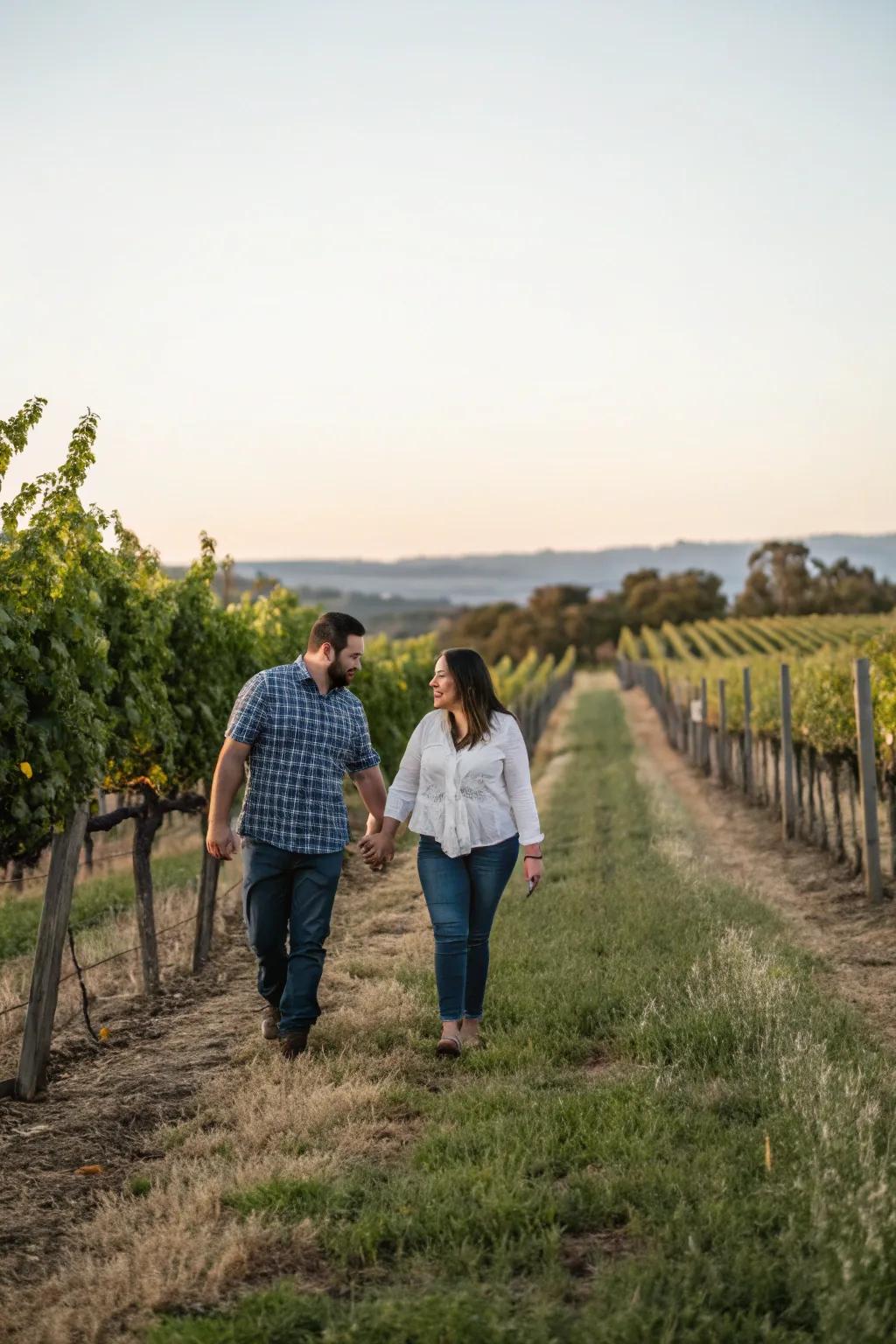 A stroll through the vineyard for memories.
