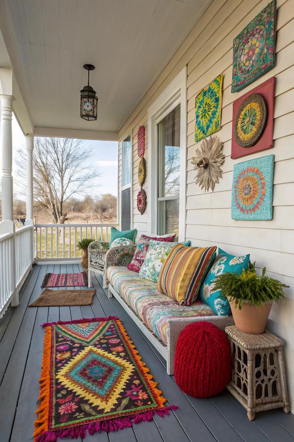 Finishing touches adding personality to the porch.
