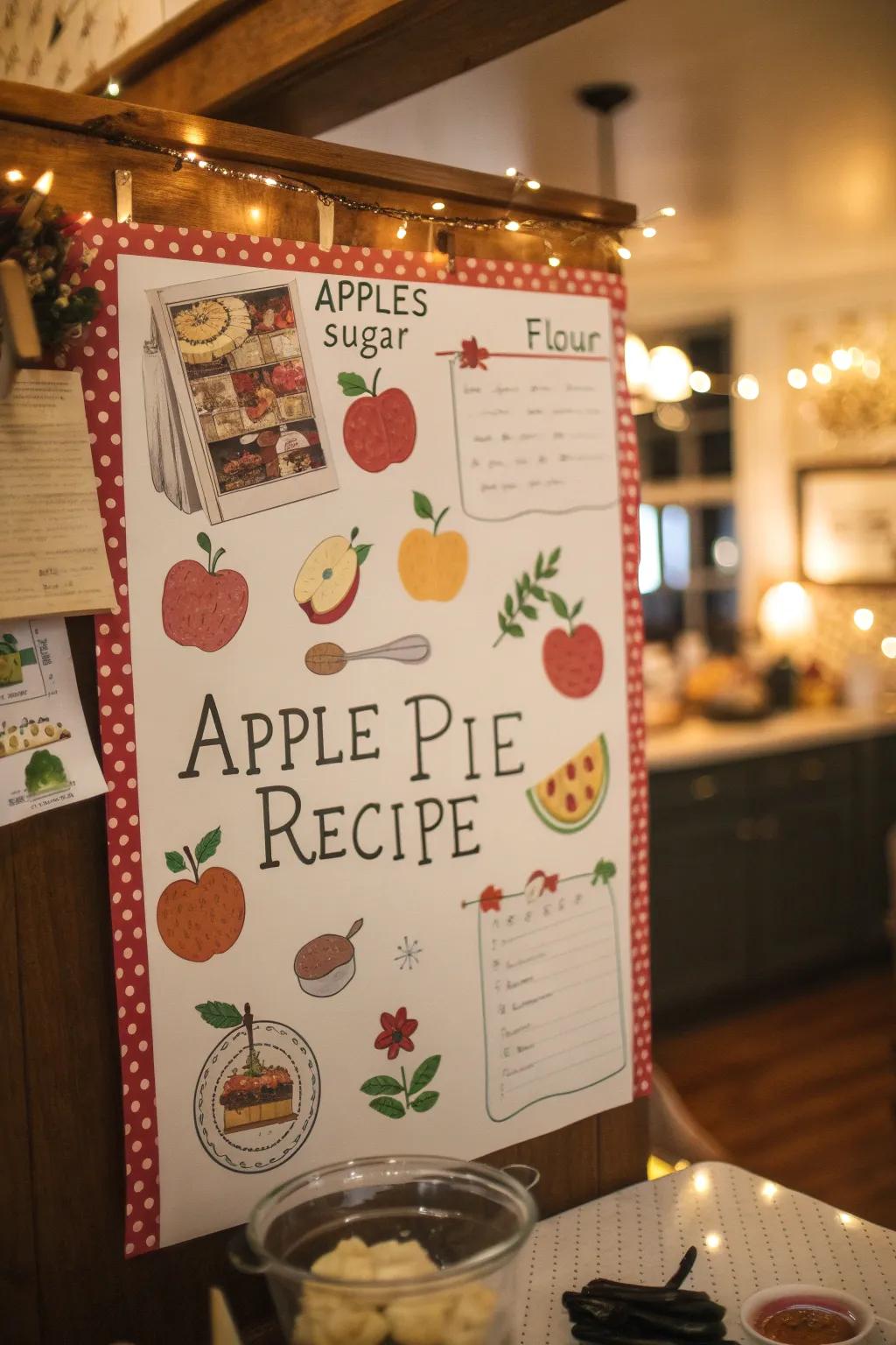 Integrate a tasty fruit pie recipe into your classroom's decorations.