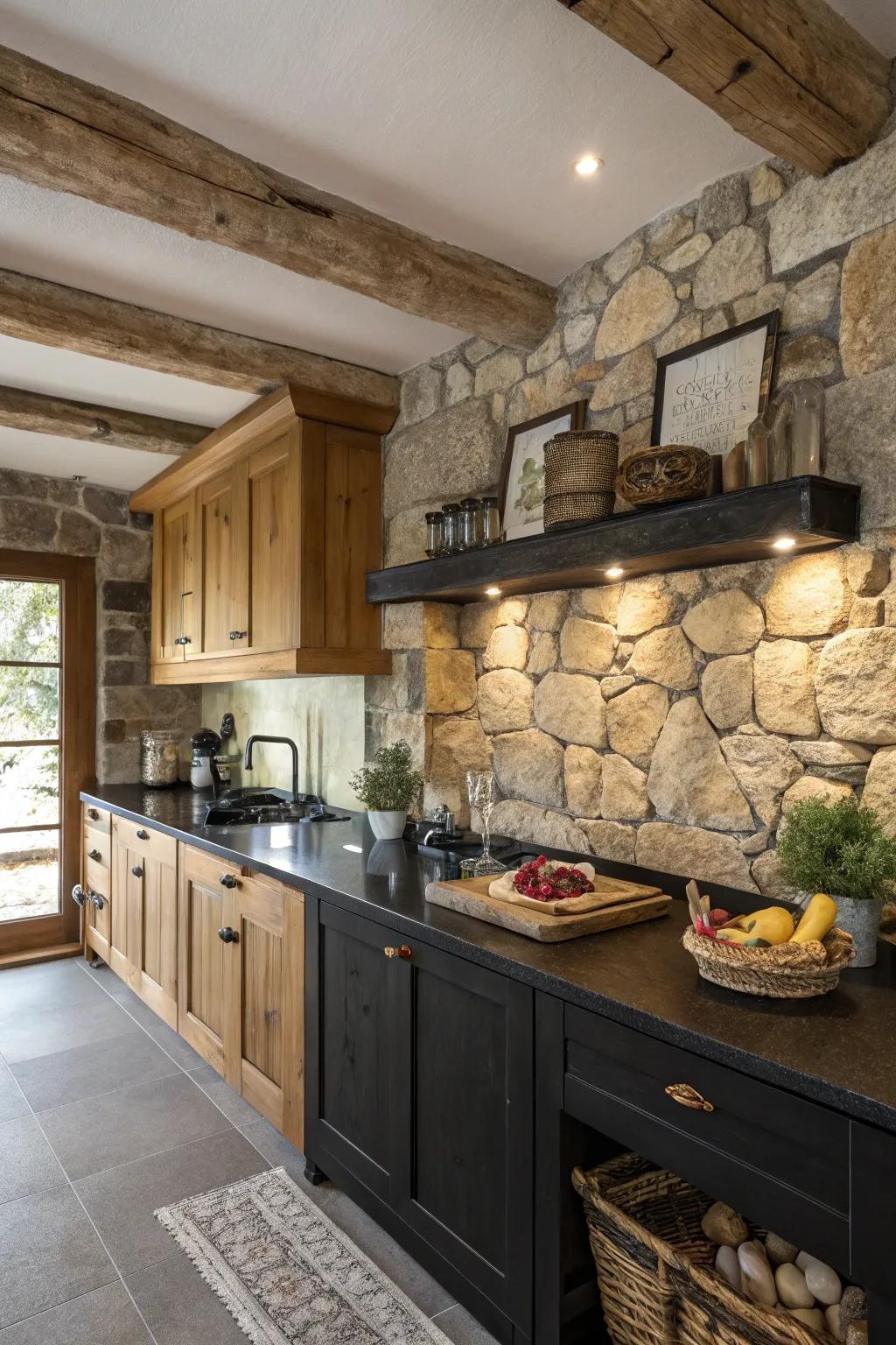 Normal rock backsplashes include country charm and hotness.
