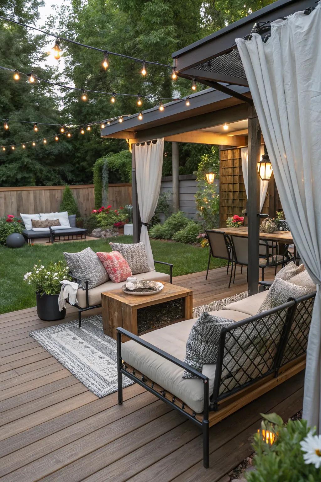 A harmonious mix of textures creates visual interest.