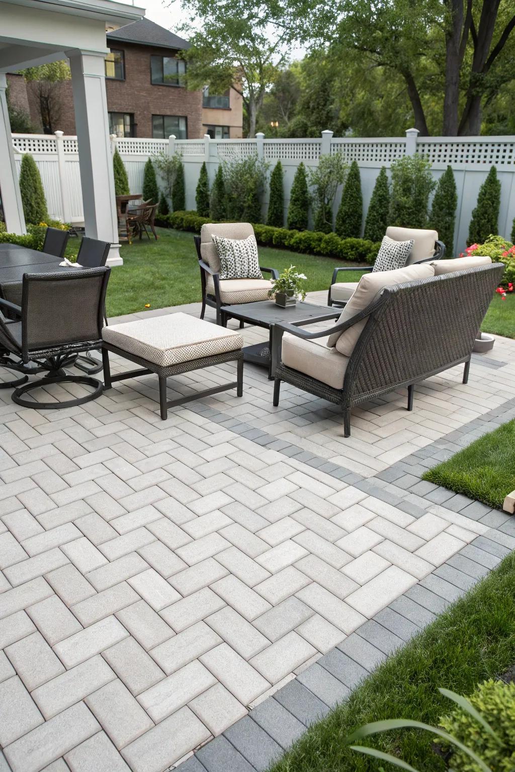 Distinct paver designs can elevate the panache of your patio.