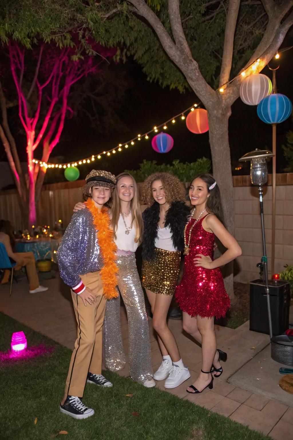 Guests savoring the party in their glamorous styled attire.