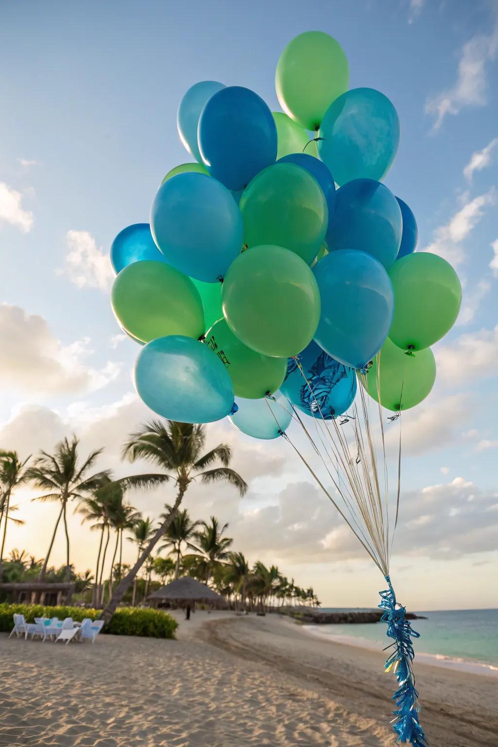 A sea-inspired balloon display that delivers a revitalizing vibe to every space.
