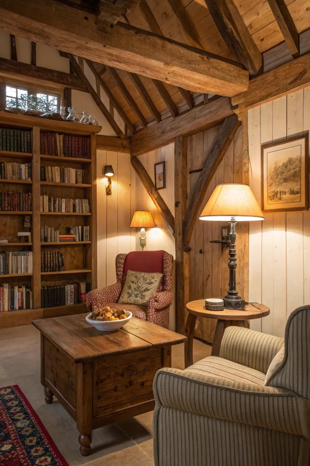 A welcoming and cozy interior with comfortable seating and soft lighting.