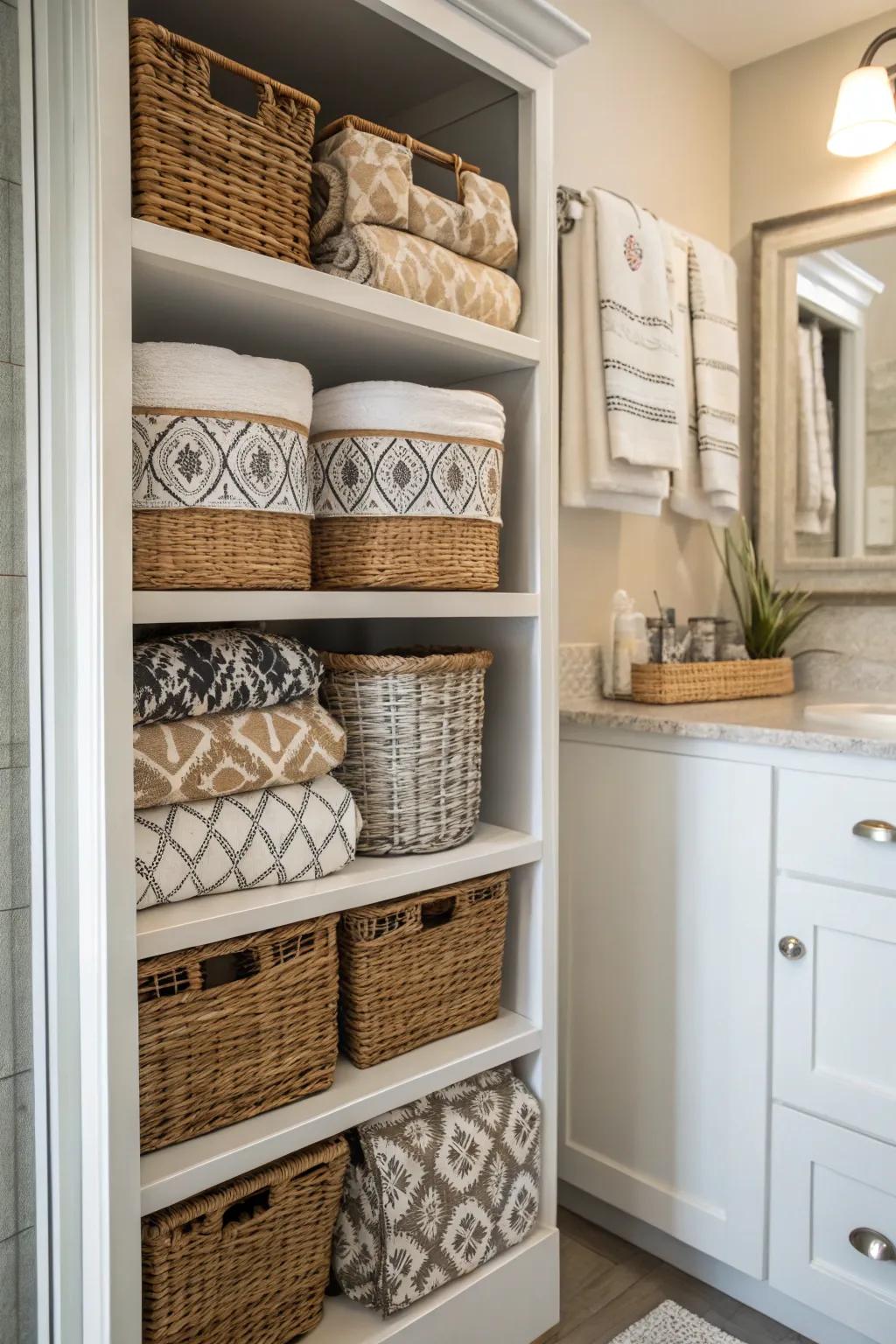 Textural accents create depth and interest.