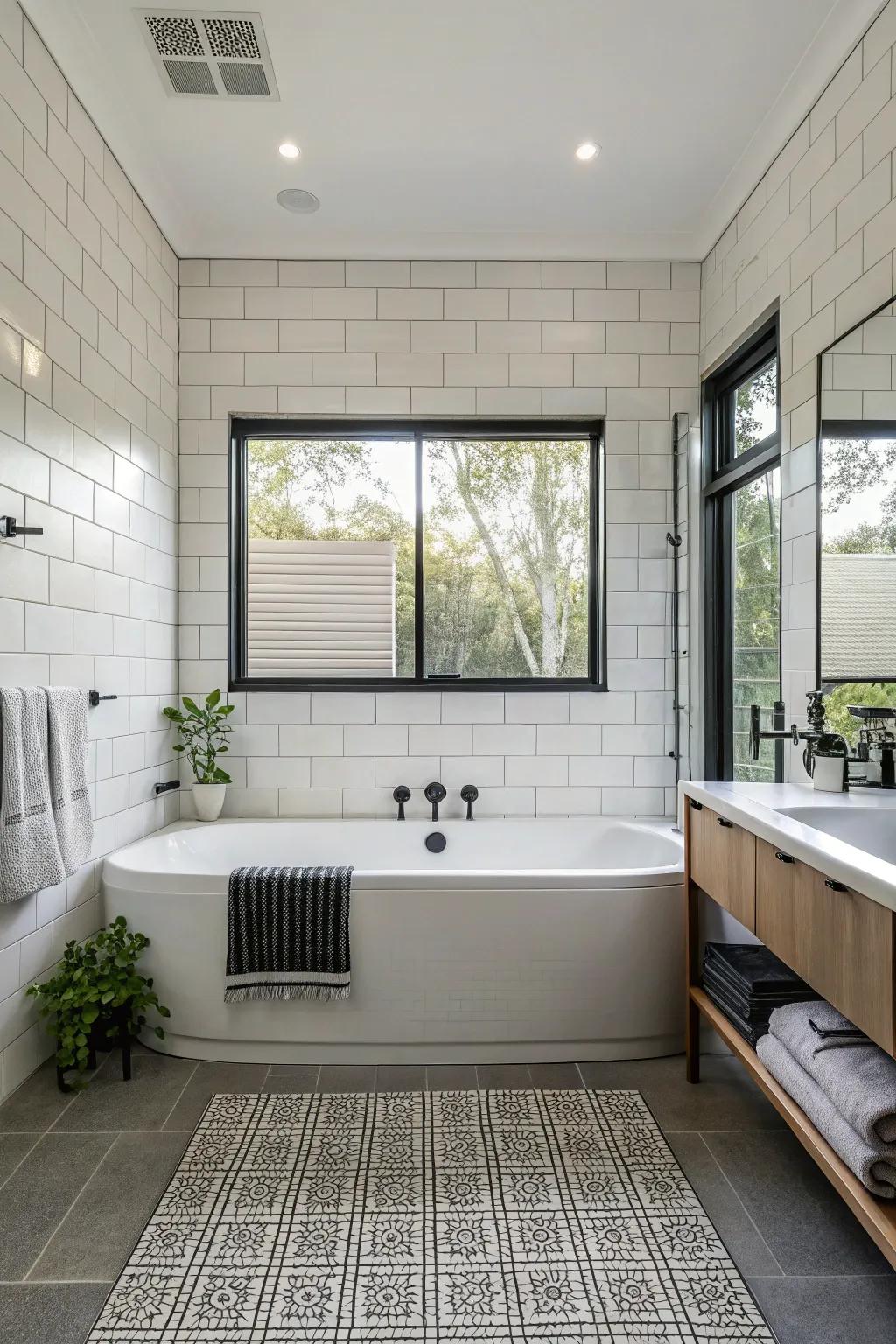 Sleek and fashionable muted tiling