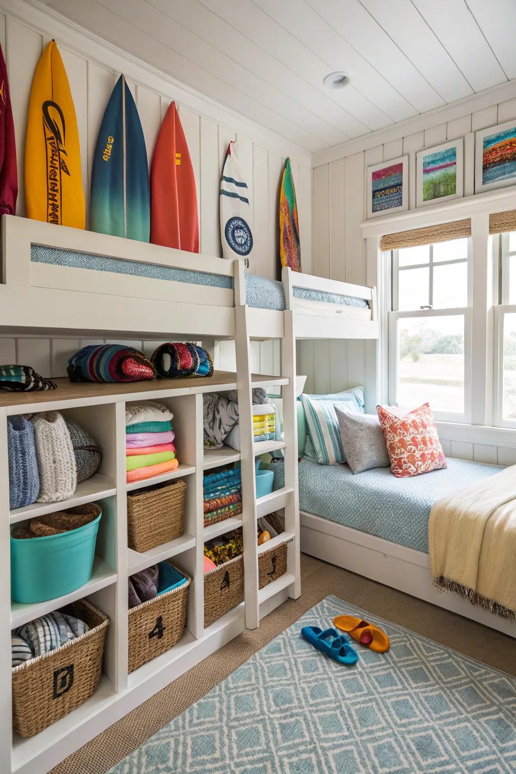 Keep your beach equipment arranged with under-bed holding.
