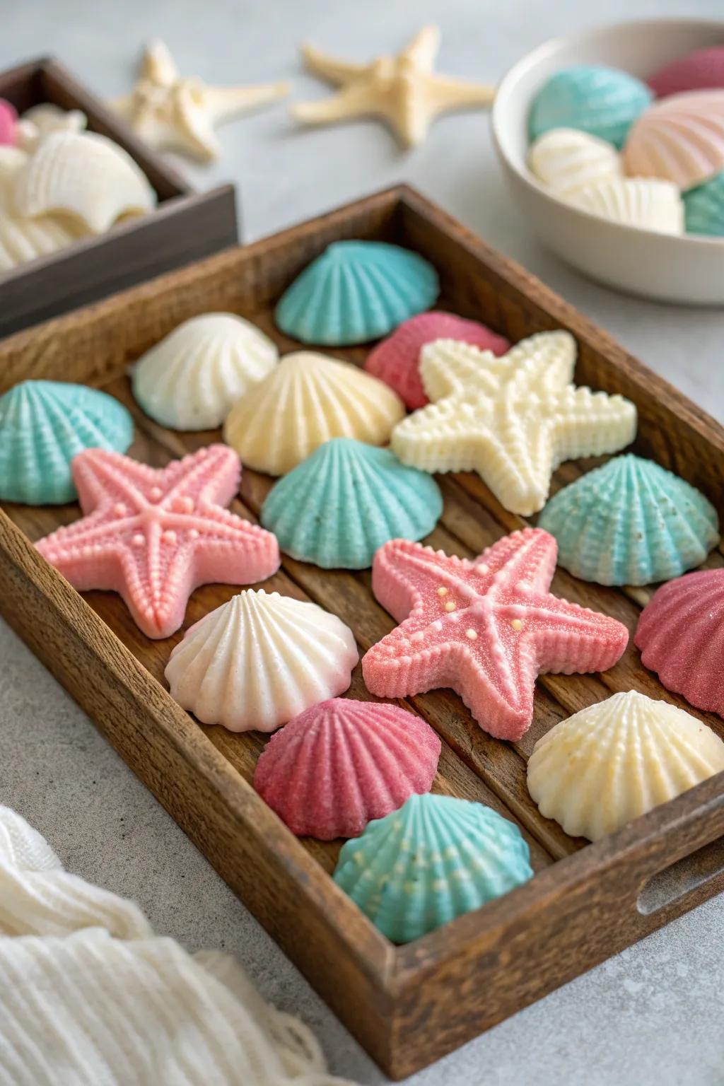 Transform bath time into a seaside escape with ocean-inspired soaps.