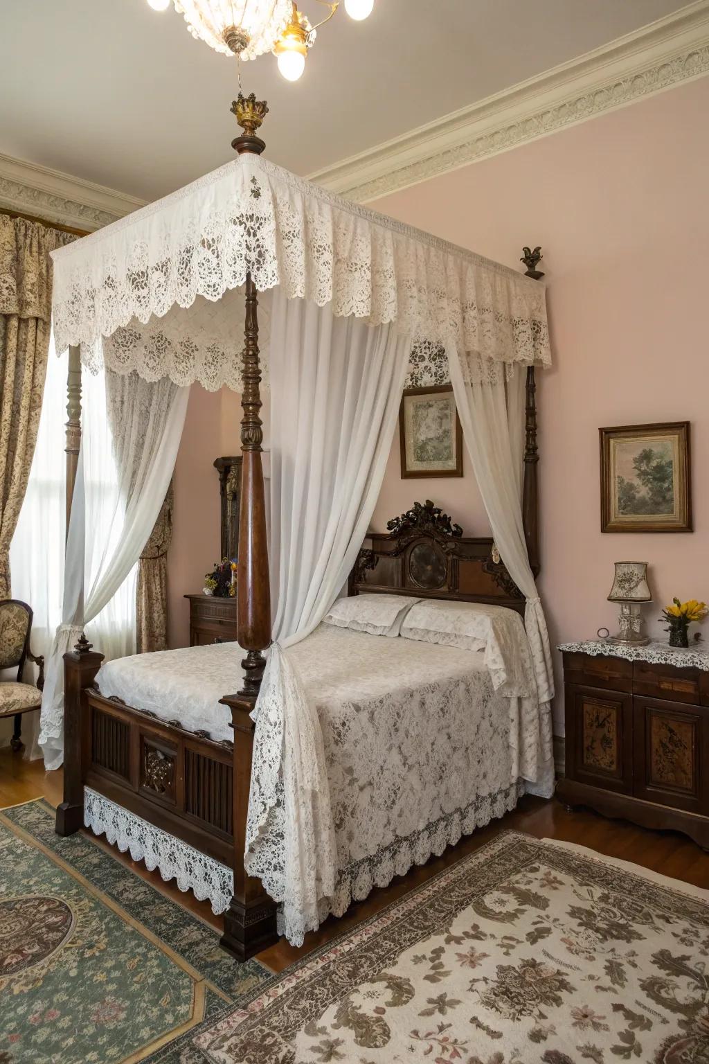 Lace bed skirts exude elegance and sophistication.