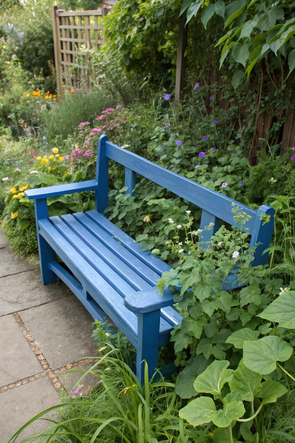 Recycled plastic benches deliver sustainable durability.
