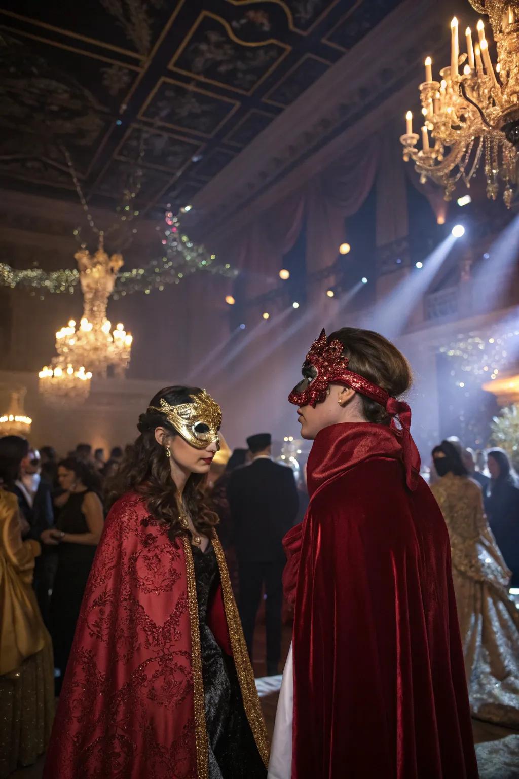 Step into a realm of intrigue at this elegant masquerade event.