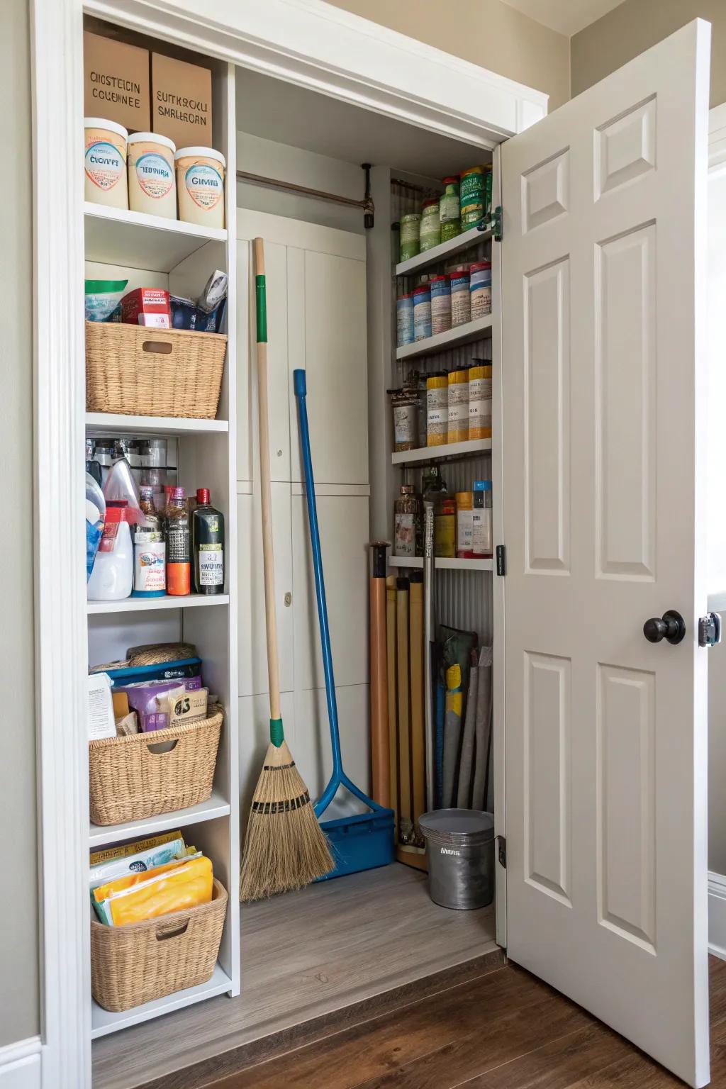 To make the most of your space, make a storage area that serves two purposes.