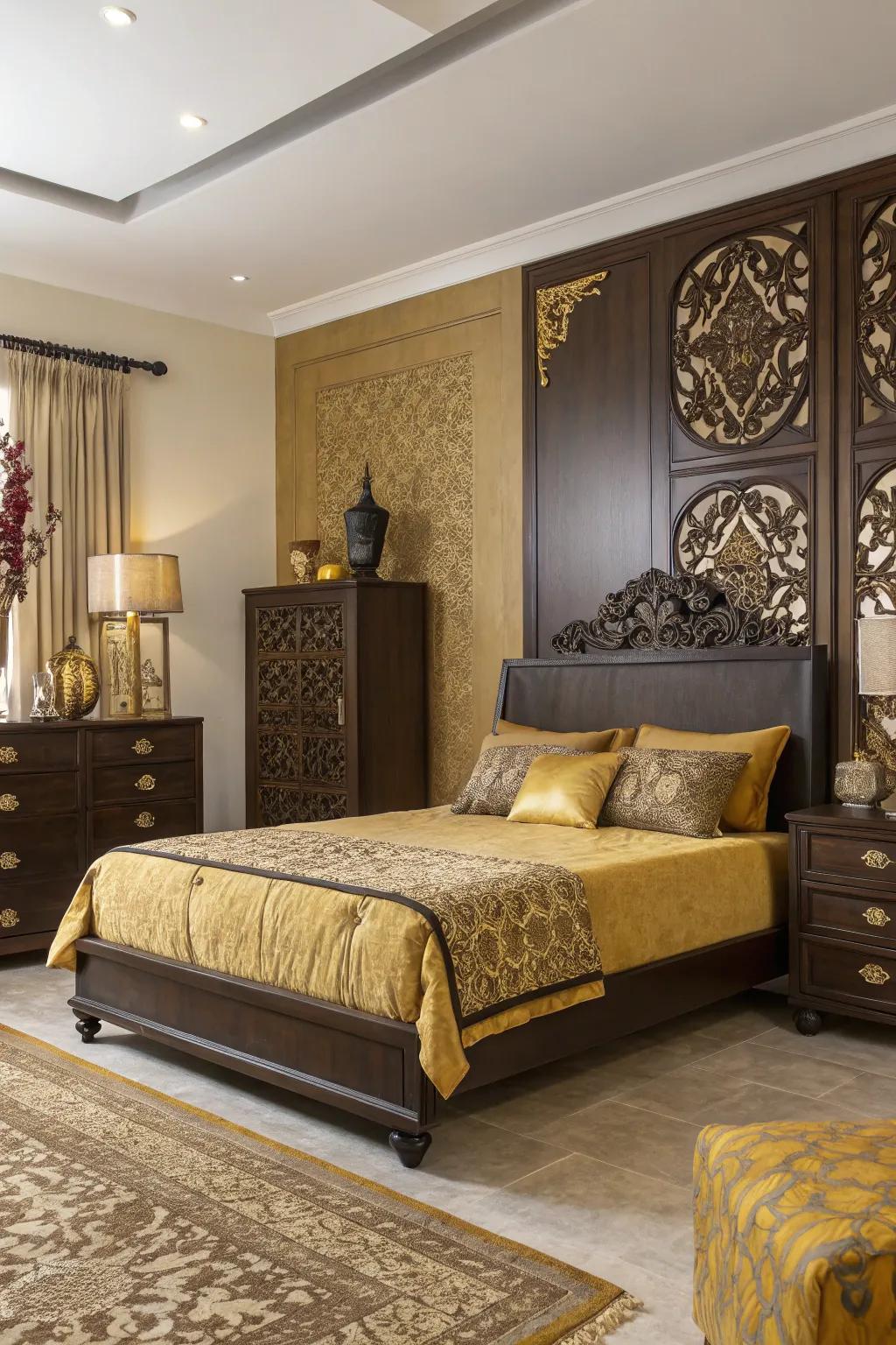 A blend of contemporary and traditional elements creates a timeless appeal.