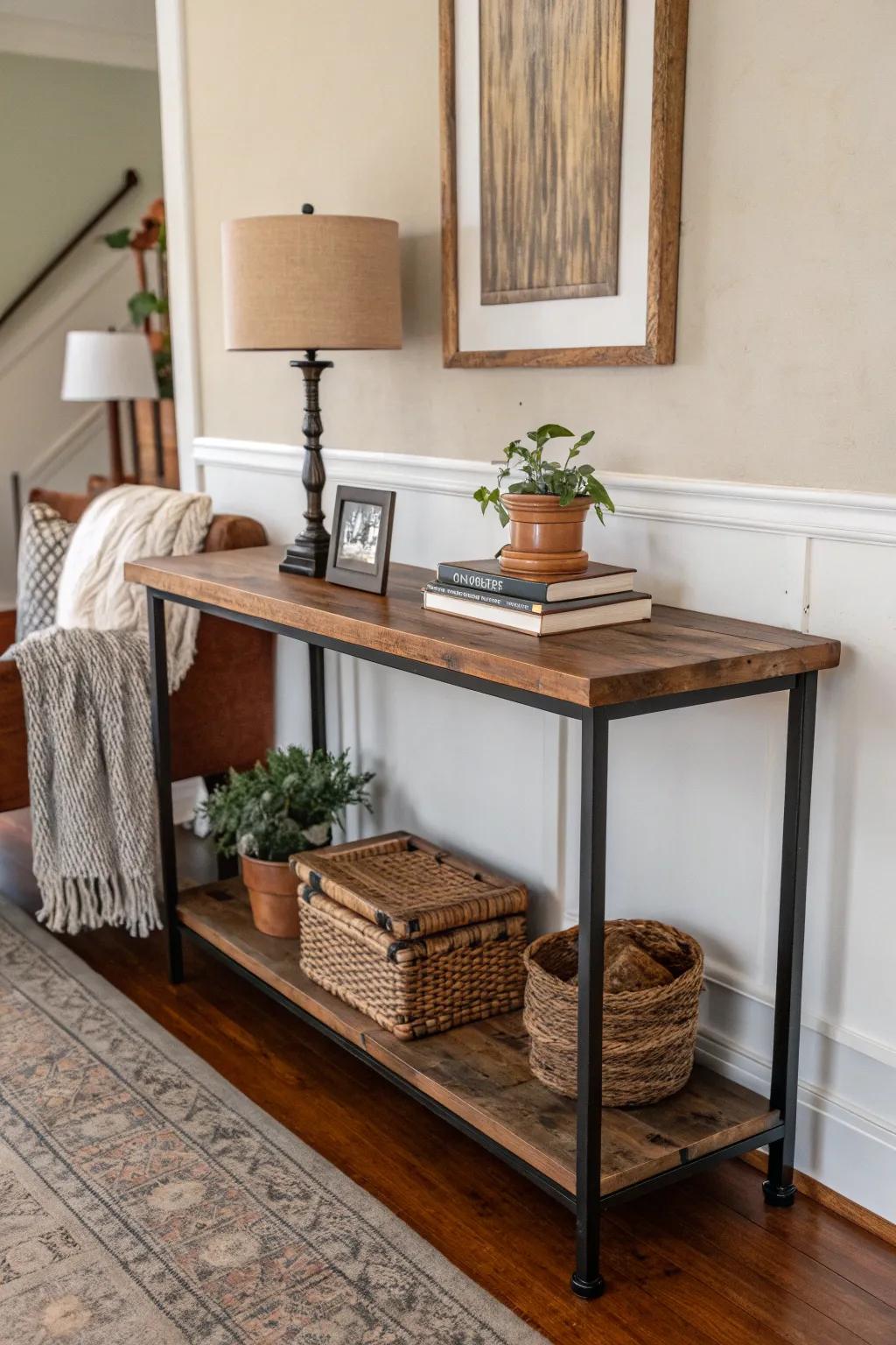 Breathe fresh existence into aged furnishings with reclaimed timber block tops for a fashionable, eco-conscious solution.