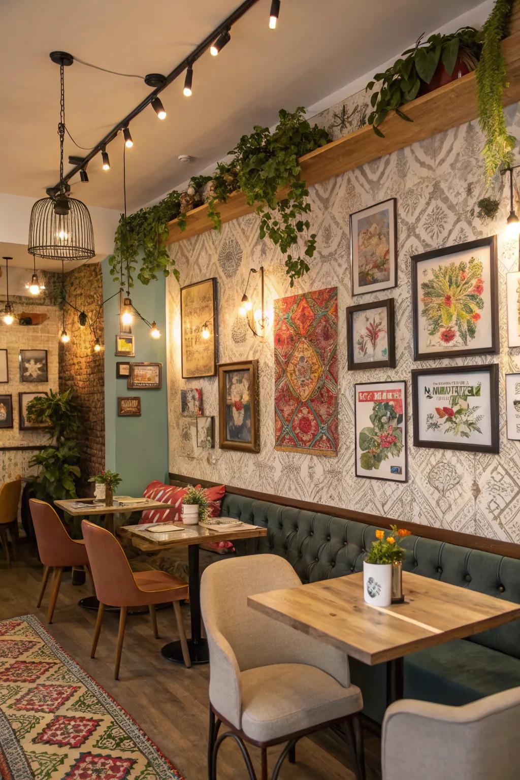 Artistic details append personality and appeal to your home cafe.