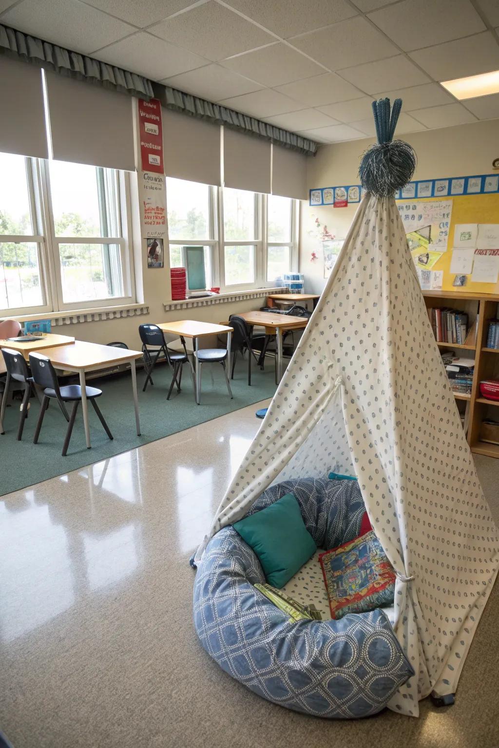 Soothing props equip individual space for pupils.