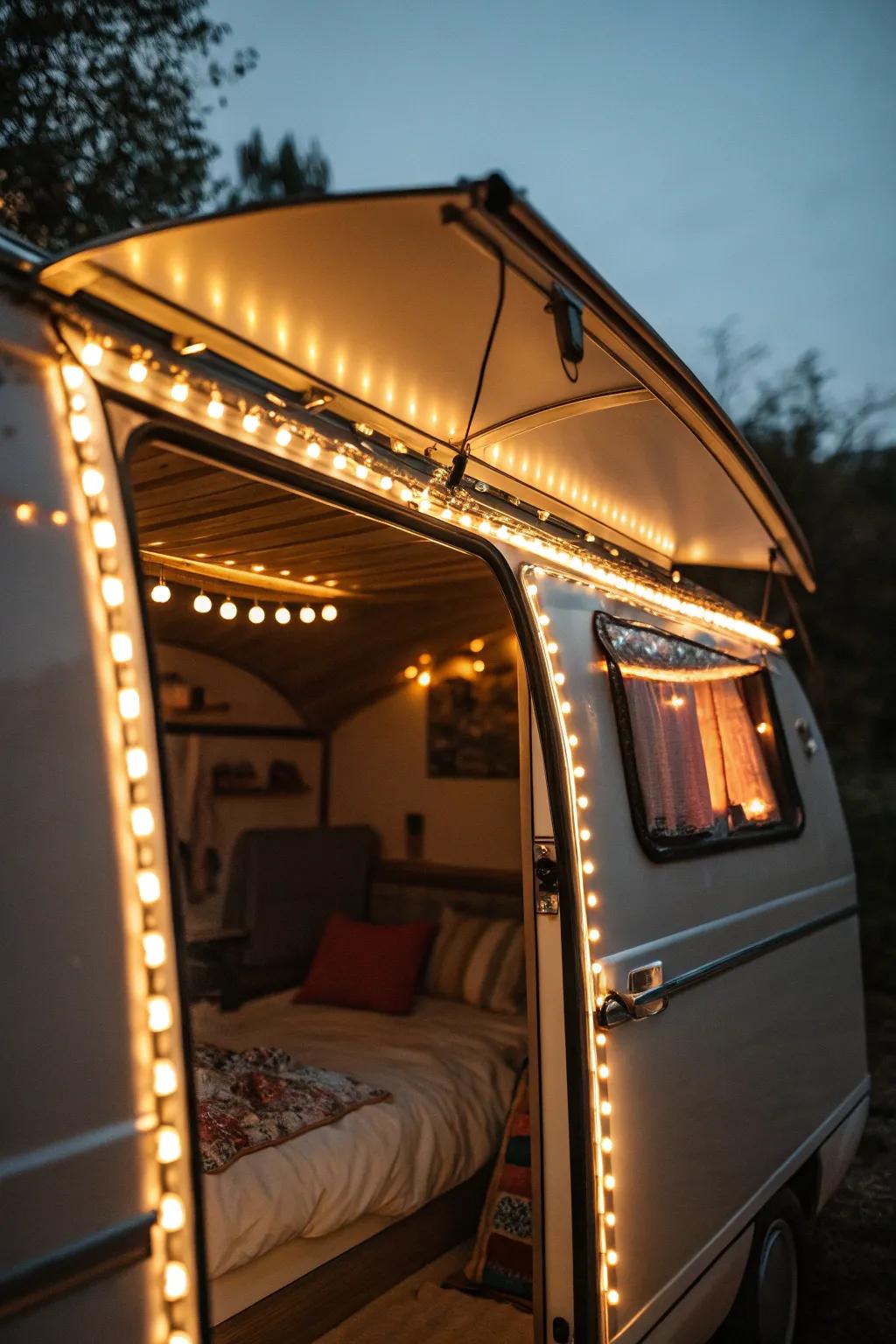 Creative lighting solutions that set the mood in your camper shell.