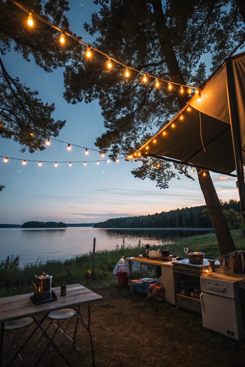 With soft lighting, produce a magical environment.