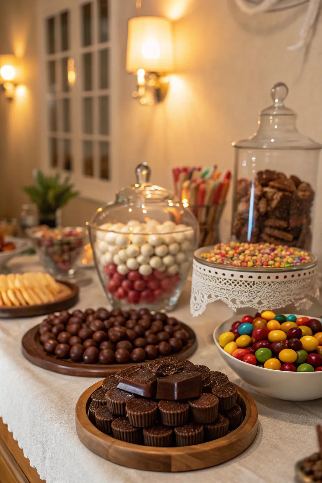 A variety of candy textures for a diverse tasting adventure