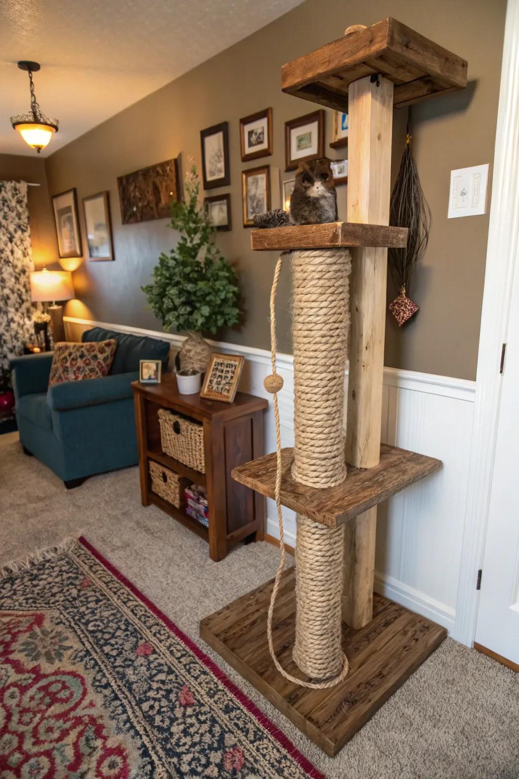 Assortment of textures offers a multi-sensory experience for your cat.