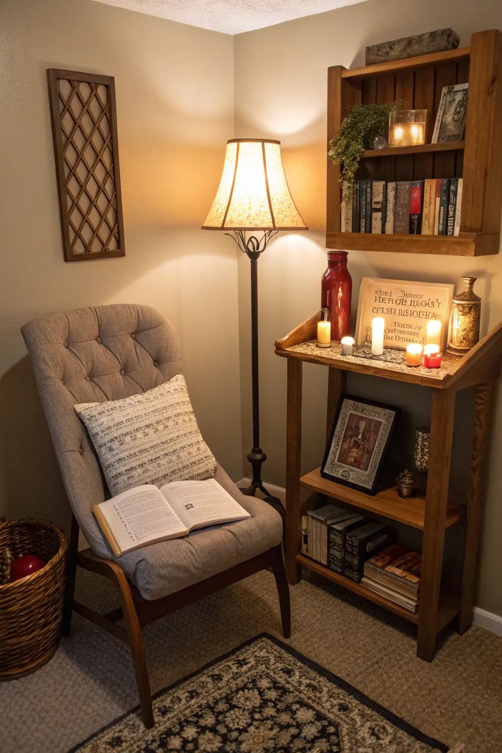 Flexible illumination enhances the mood within your prayer corner.