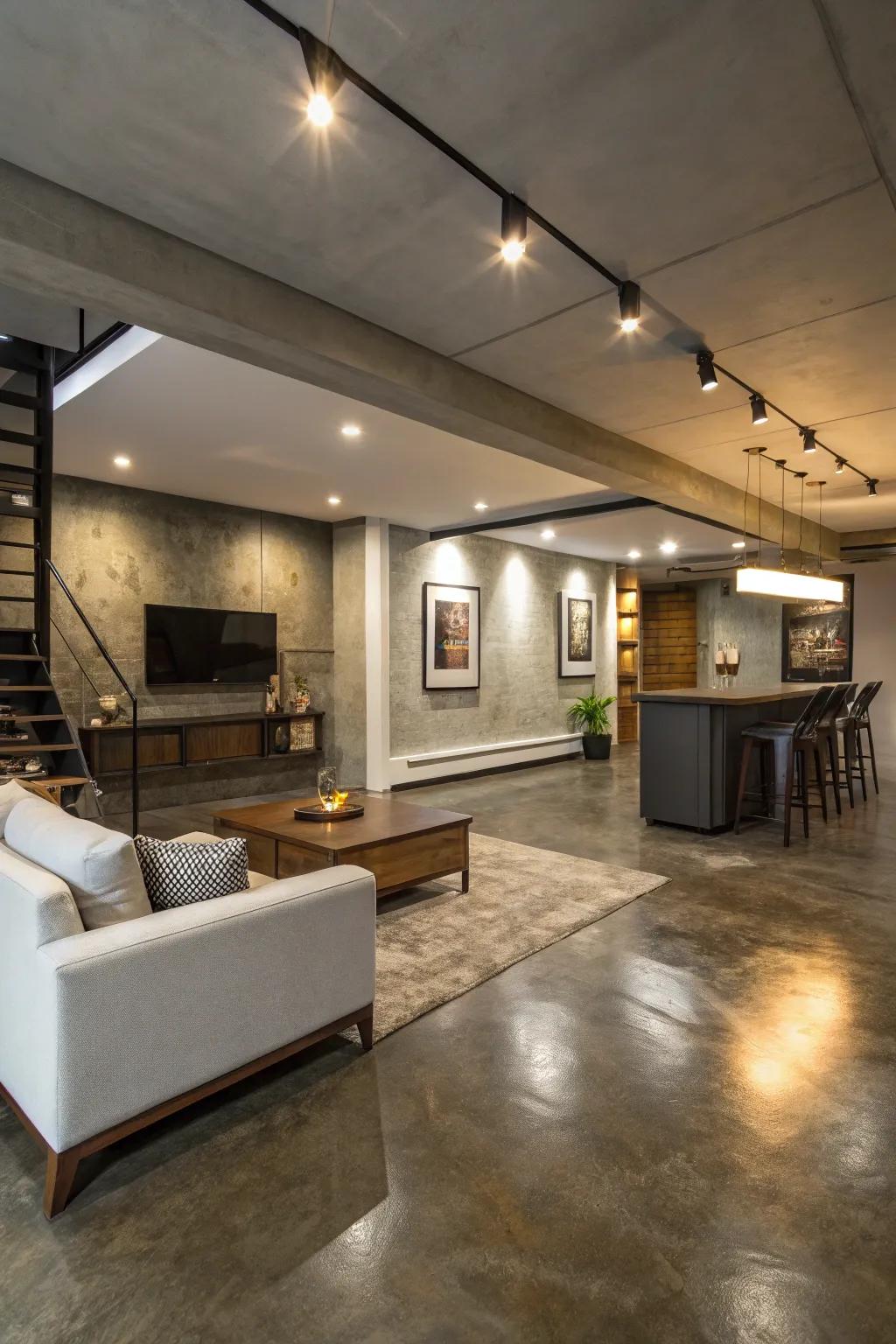 Tinted concrete: industrial chic on a budget.
