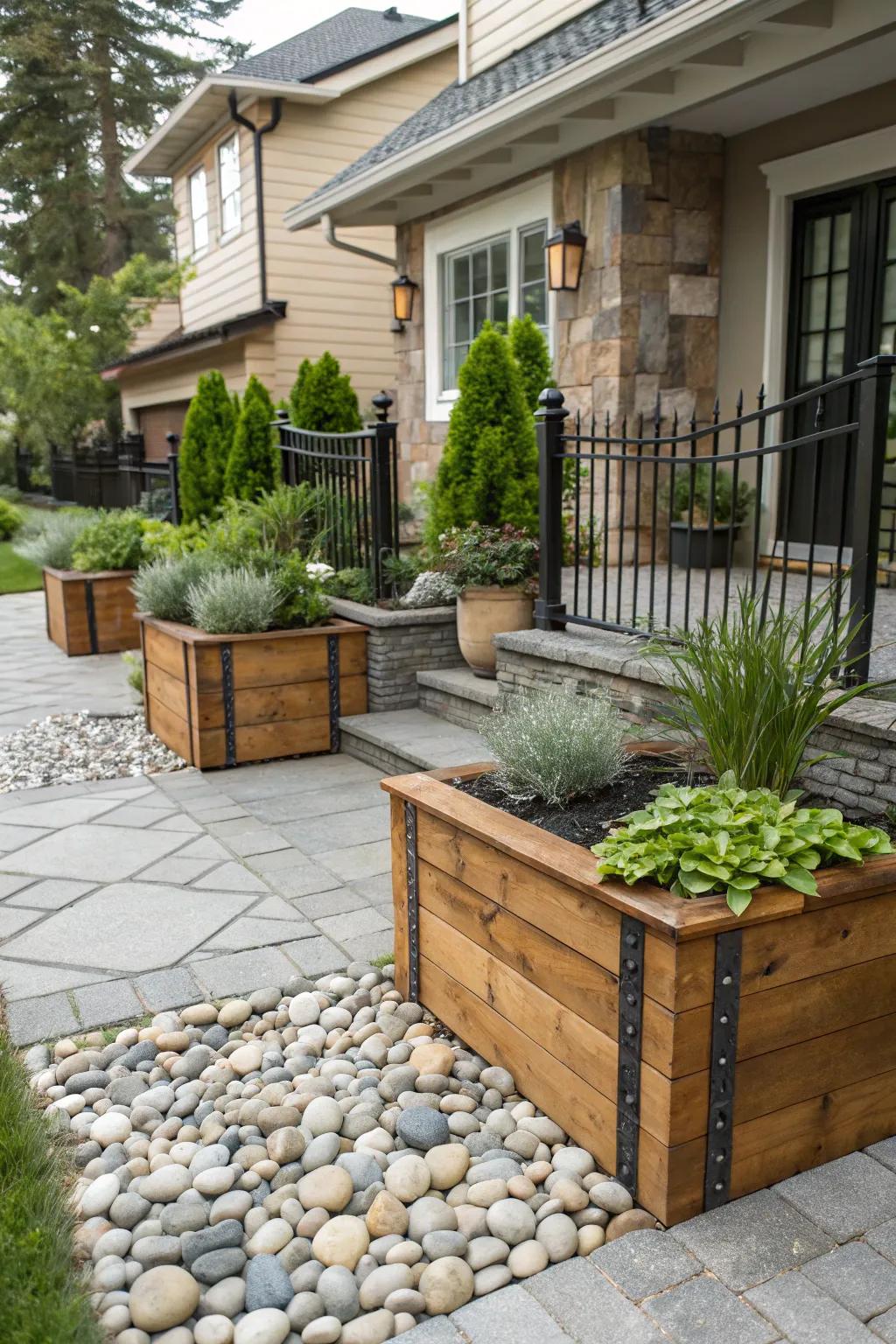 Organic components add texture and warmth to your landscape.
