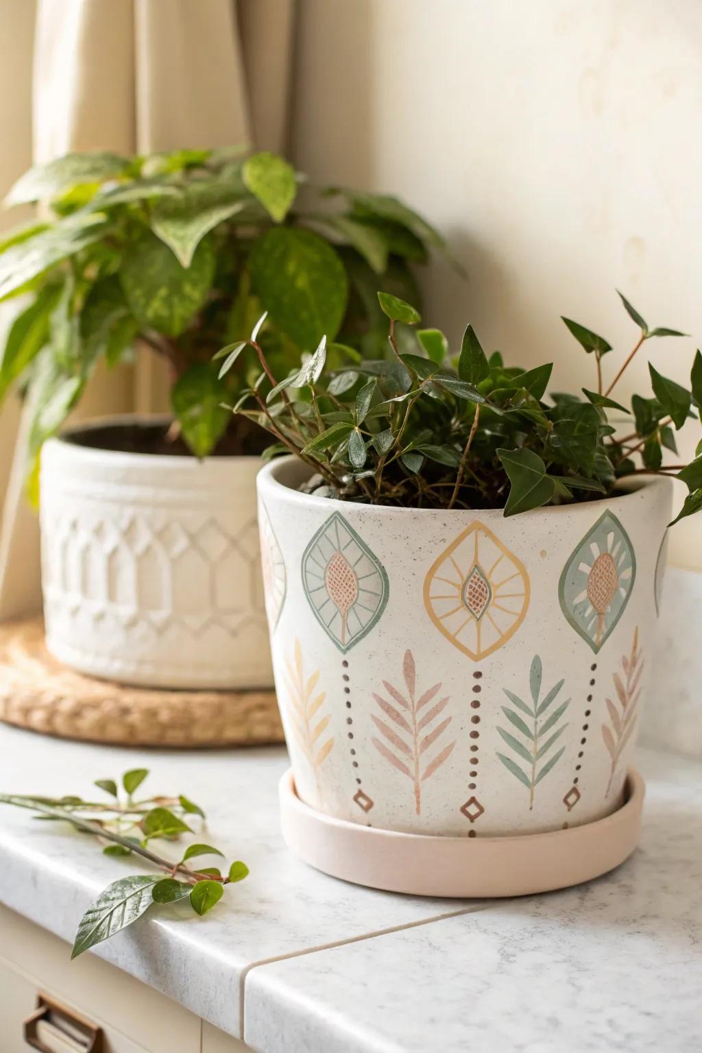 Present a hint of nature with a beautifully adorned flowerpot, ideal for the minimalist with a boho heart.