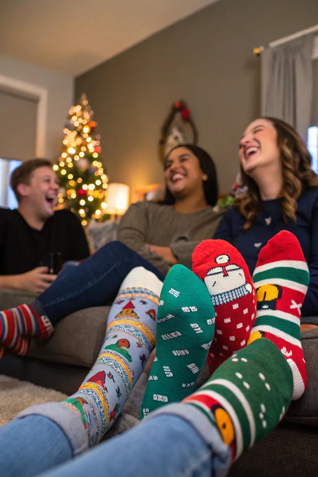 An outrageous sock contest adds humor and fun to your gathering.