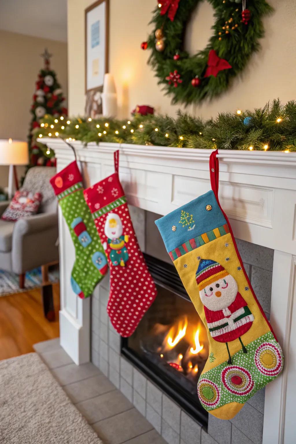Felt stockings are vibrant, playful, and faultless for crafting.