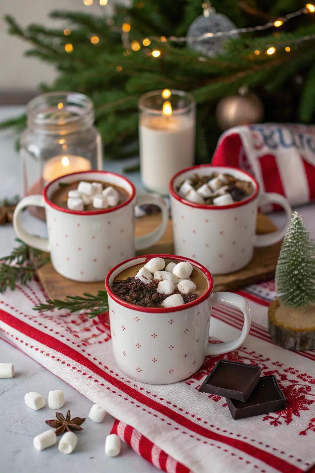 Warming cocoa sets offer warmth and solace during the festive season.
