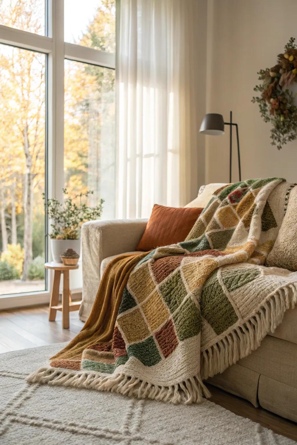 Nature-inspired hues establish a tranquil retreat.