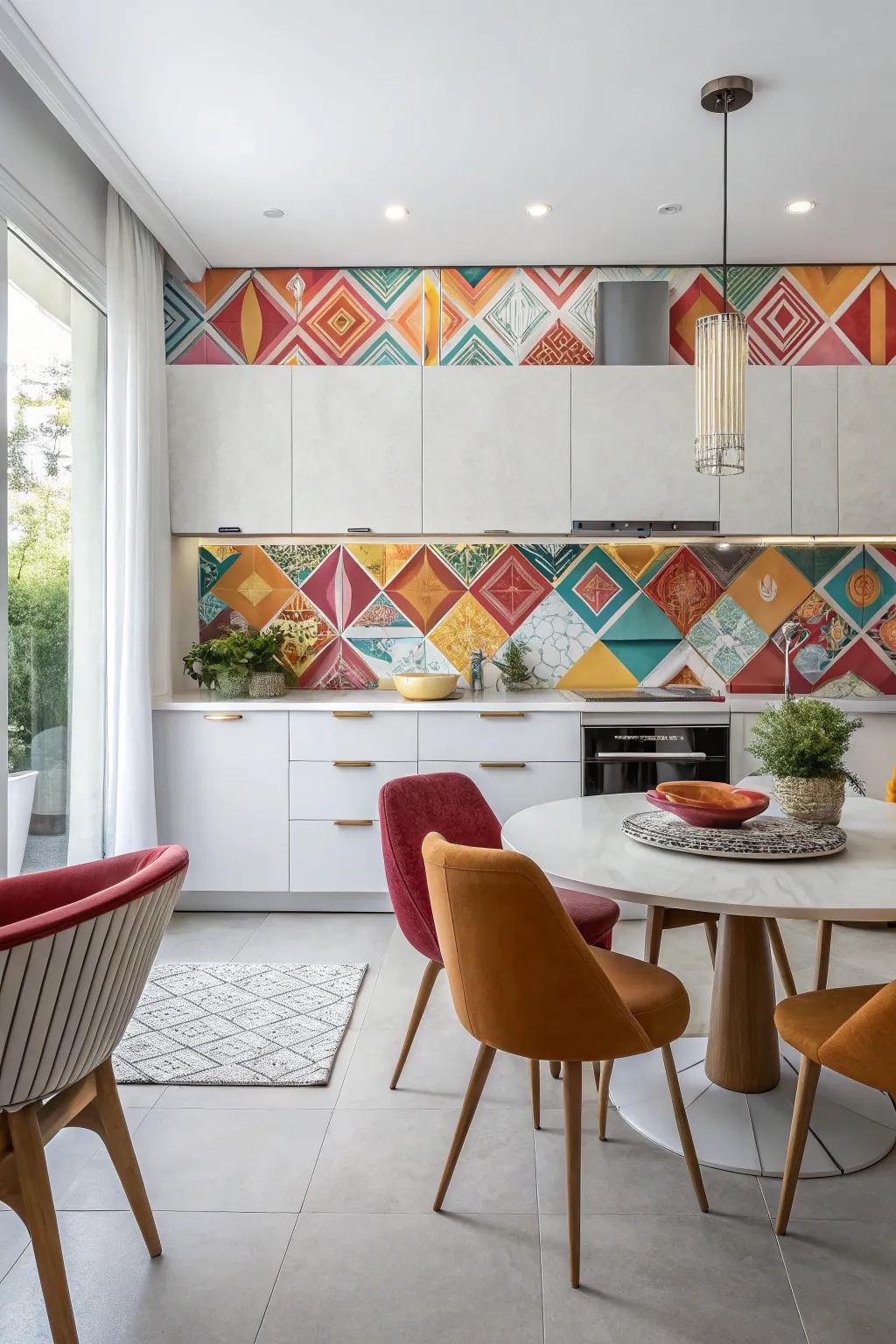 Bold touches bring character and visual interest to the kitchen.