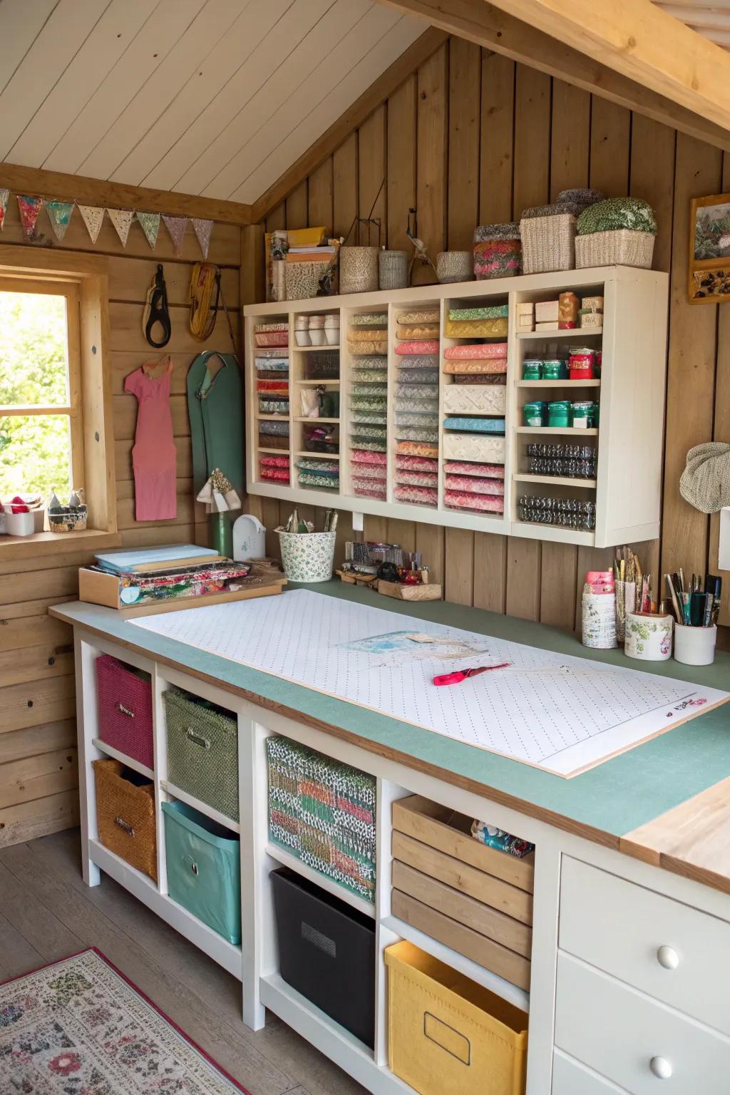 Let your imagination run wild in a shed crafting haven.