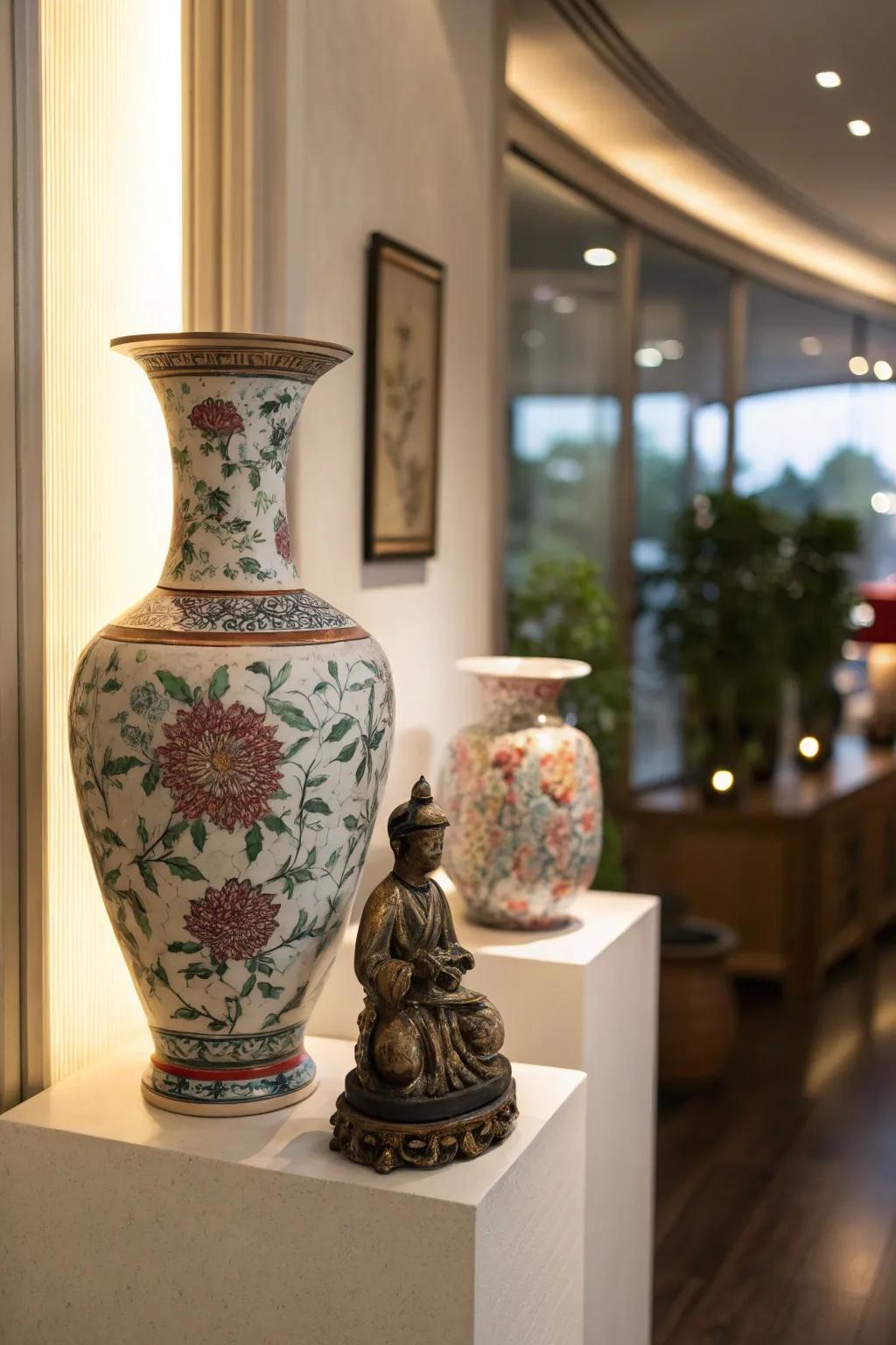 Display your favored decor pieces to add character.