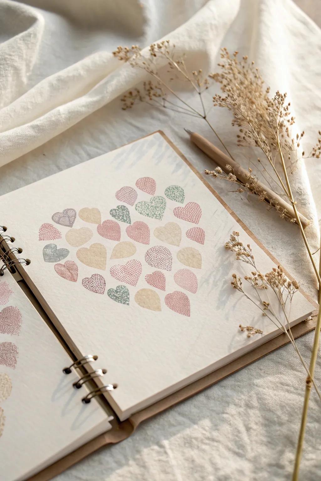Capture your love story with a personal artistic flourish. #FingerprintArt #MinimalistBoho