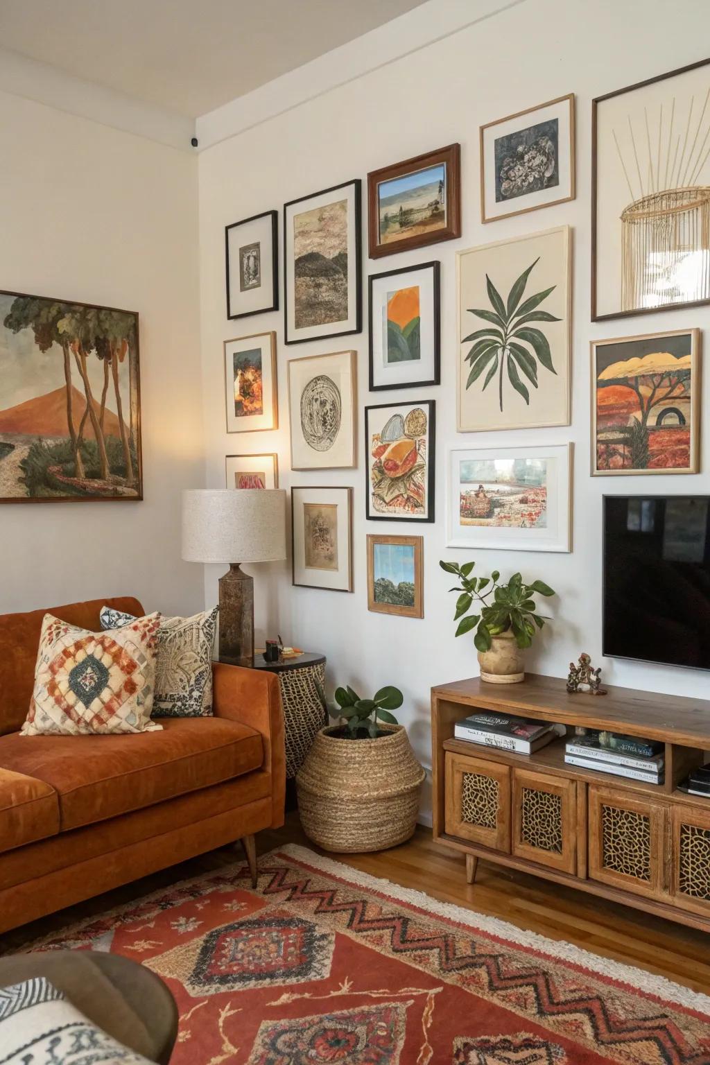 Art pieces add personality and a narrative to your living space.