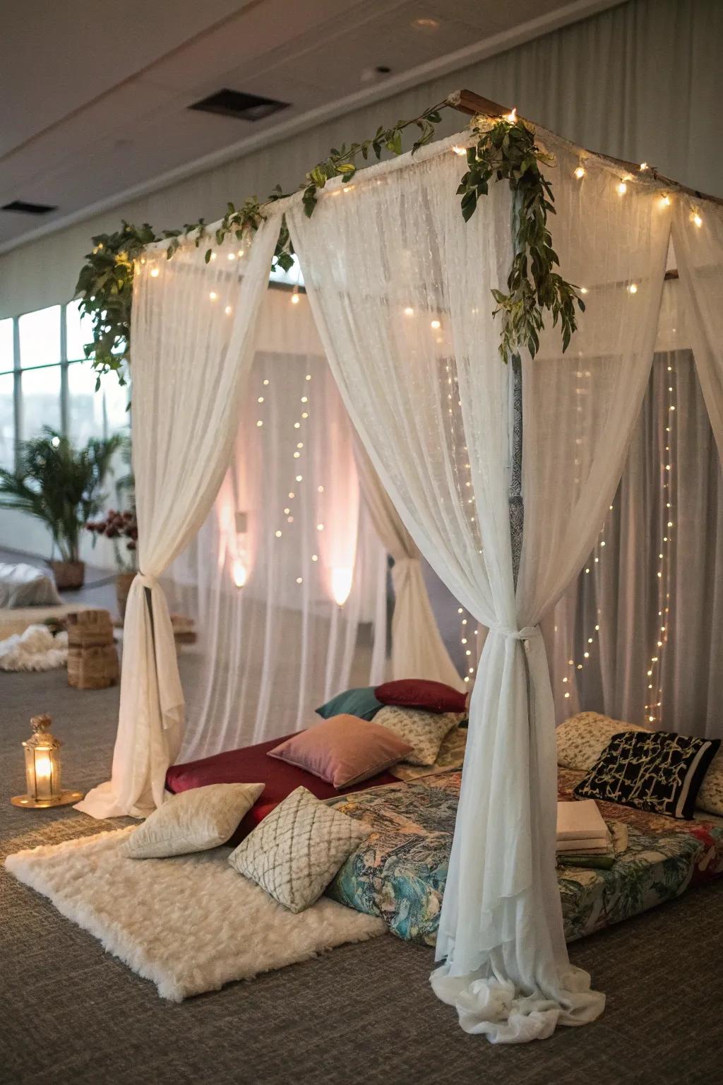 A shade fort with an airy and breezy atmosphere.