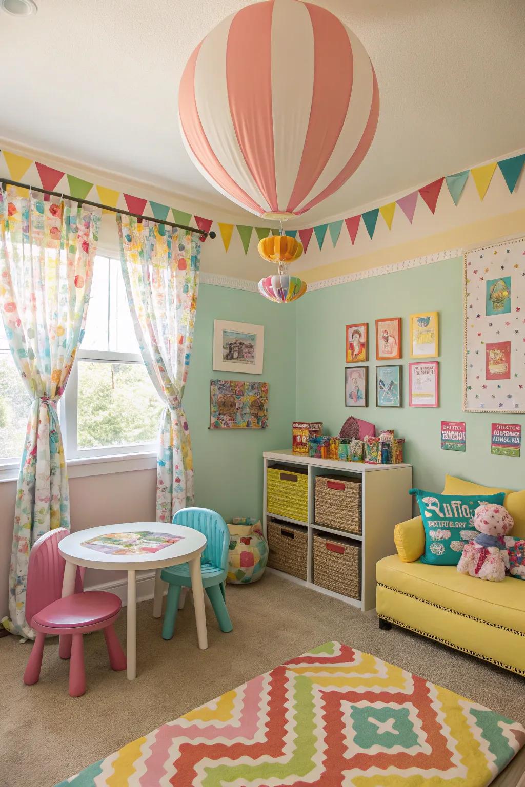 Add playfulness and fun to a kid&rsquo;s room with rounded valances.