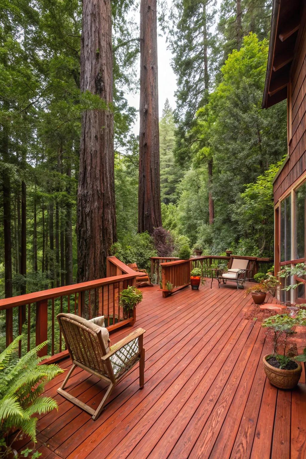 Sienna decks append a hint of vibrancy and warmth.