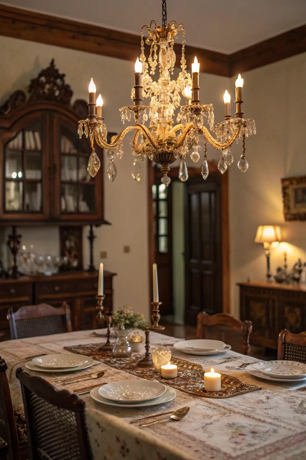 Time-honored illumination incorporates refinement and coziness into any room.