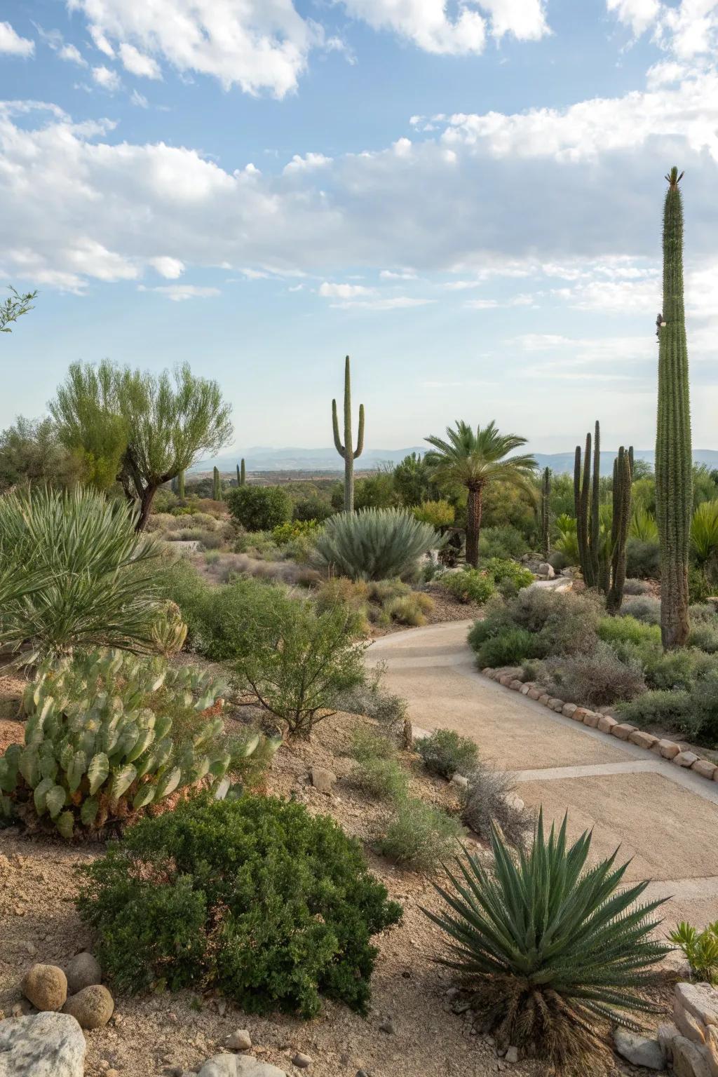 Different plant heights make your landscape more interesting and full.