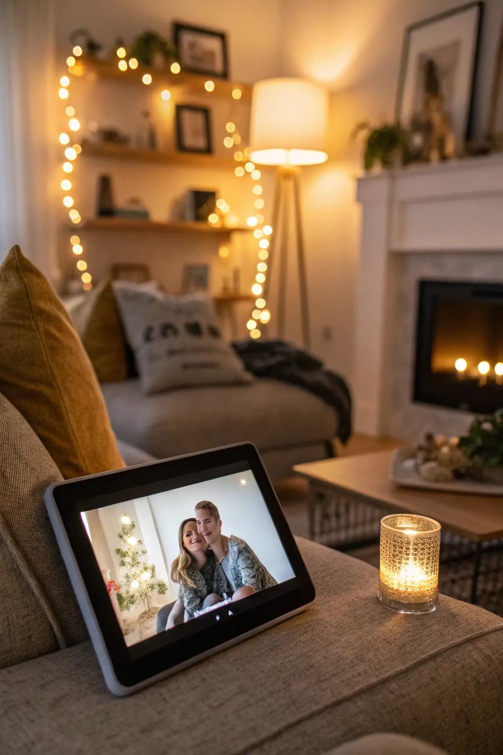 Ambient lighting beautifully complements digital displays.