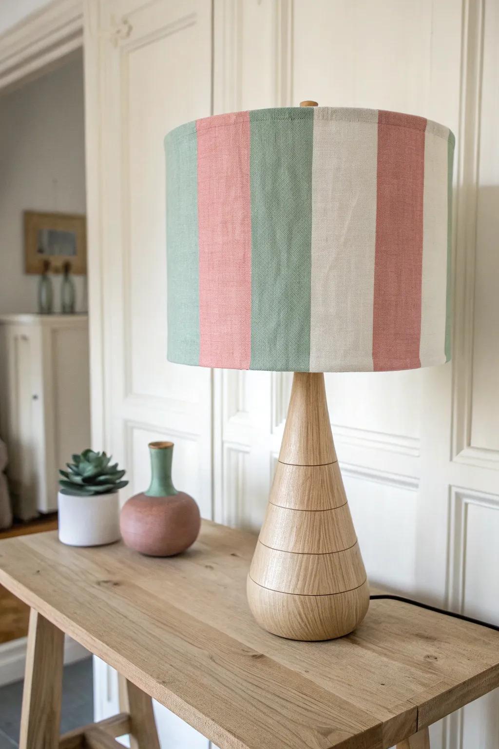With a do-it-yourself color block lampshade, where simplicity and striking design blend in perfect harmony, you can elevate your space.