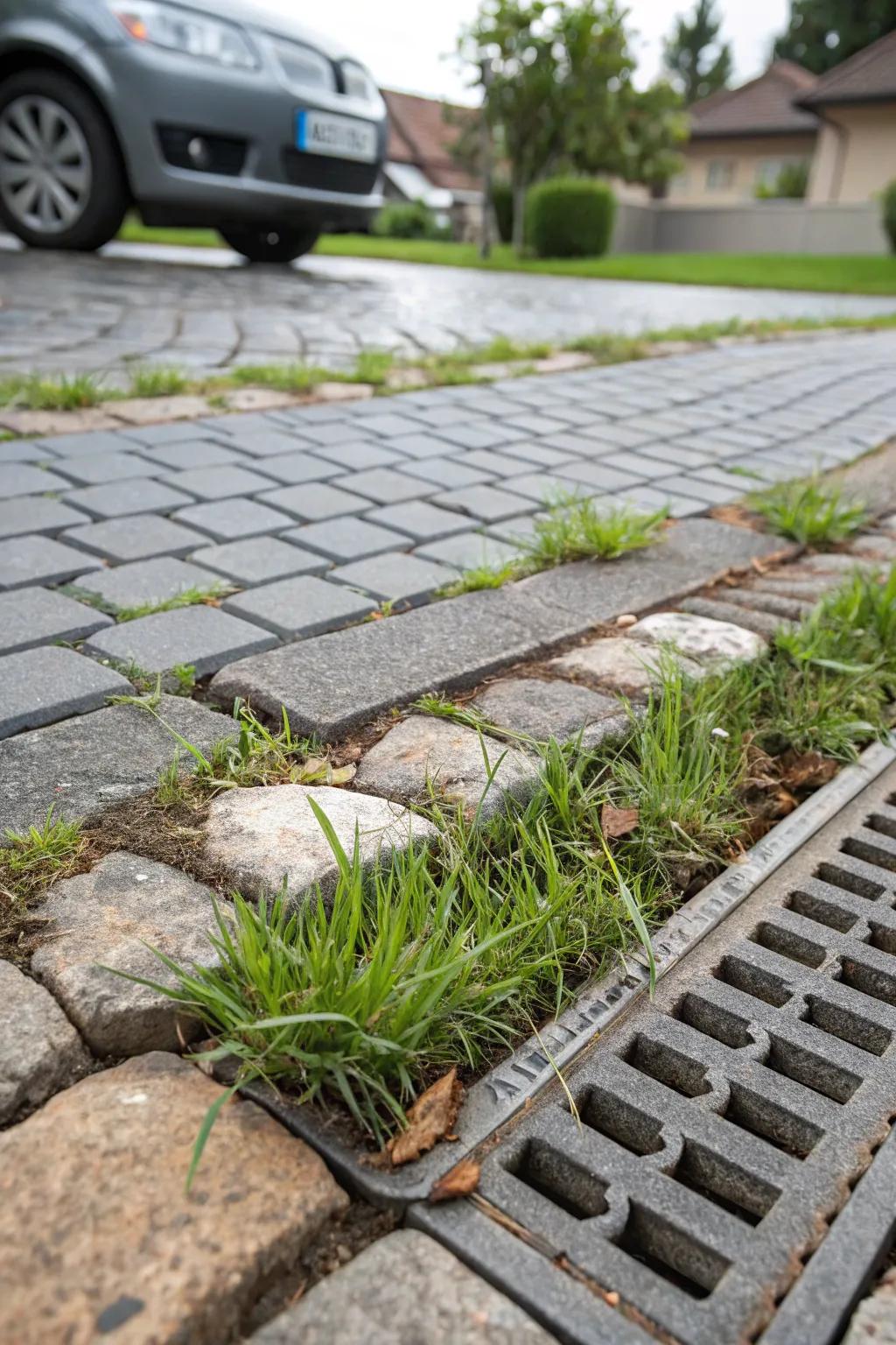 Permeable paving stones are an eco-conscious choice for driveways.